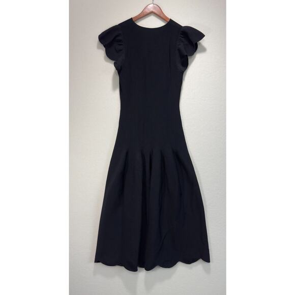 ULLA JOHNSON Yvette V Neck Short Sleeve A Line Midi Dress Size M Orig Price $750 - Picture 10 of 10